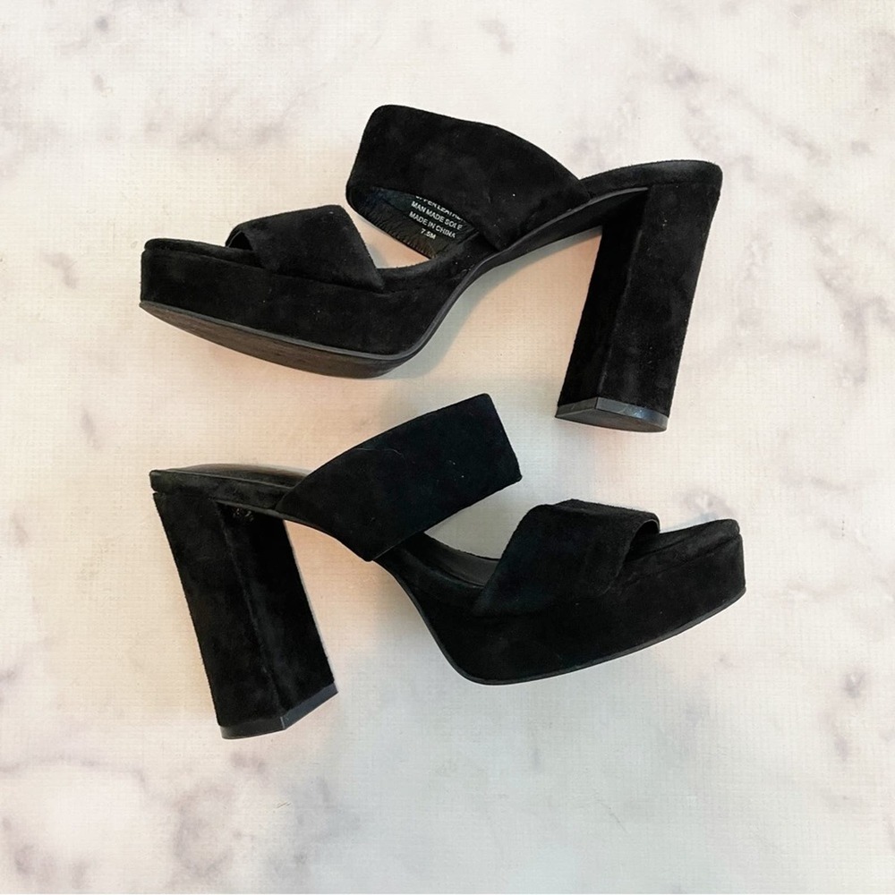 Jeffrey Campbell Adriana Suede Platform Mules